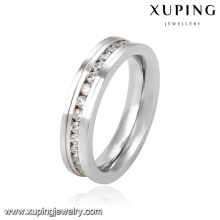 13945 Fashion Cool Cubic Zirconia Stainless Steel Jewelry Finger Ring